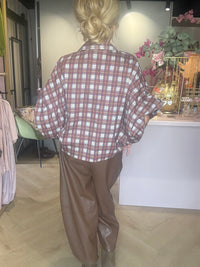 Bluse Emma Burgundy kariert