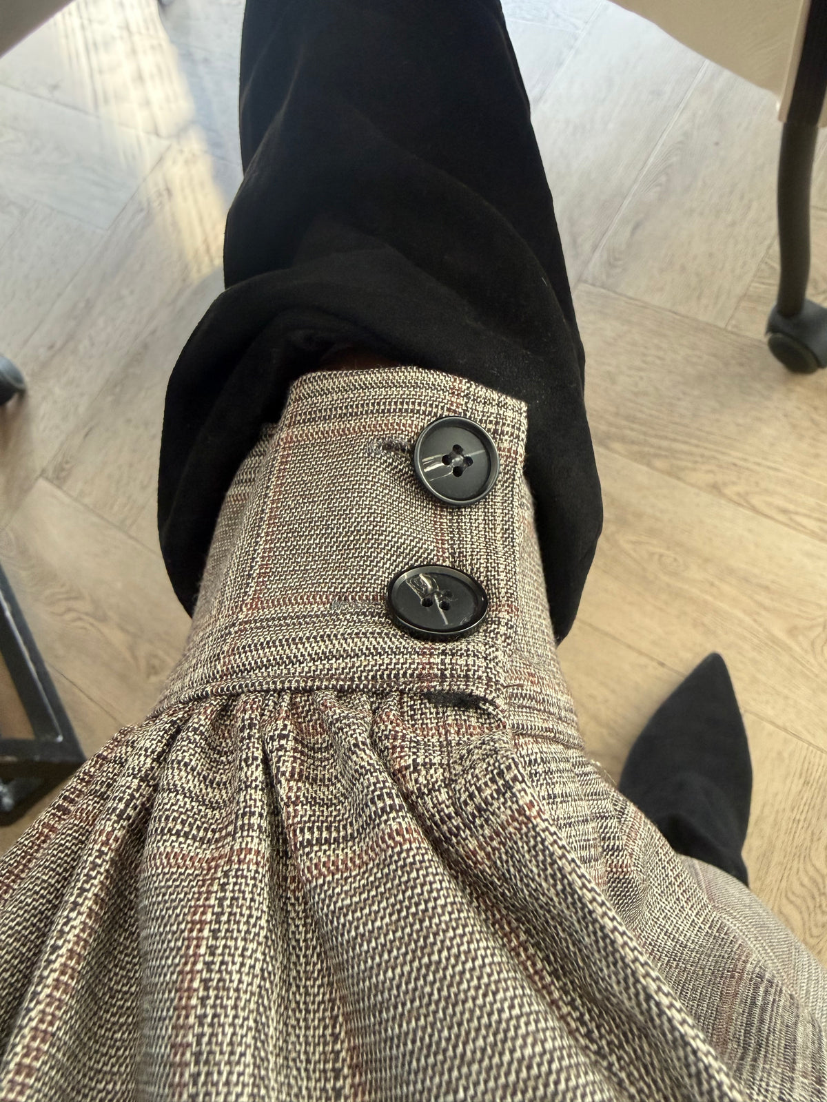 Broek Jill ballon grijs /Camel ruit