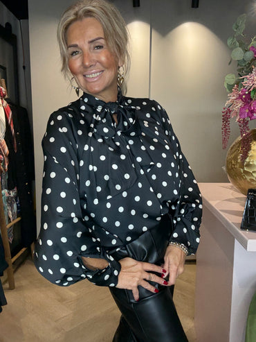 Blouse Polkadot Zwart