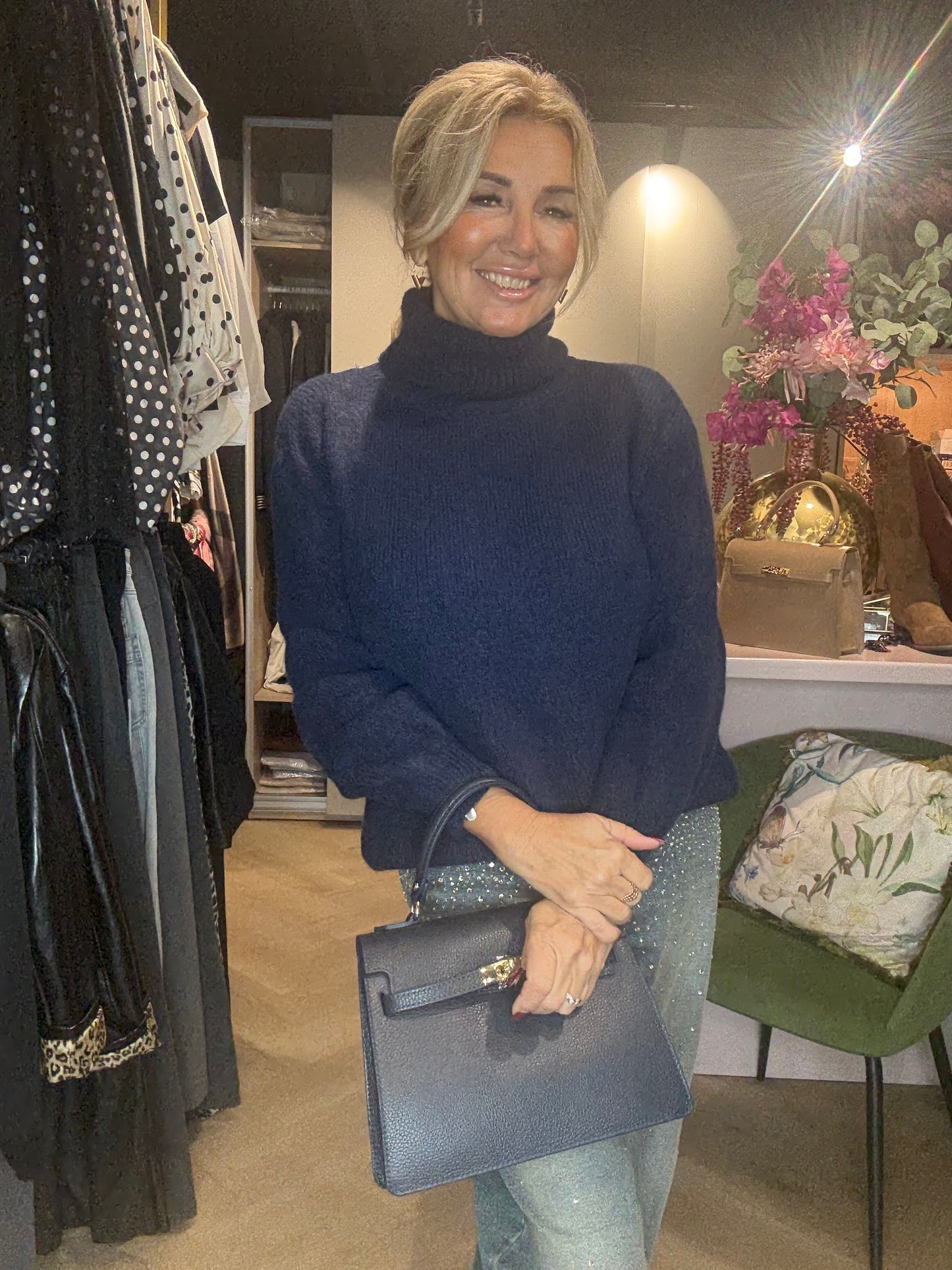 Triple Nine Col Trui Donkerblauw Alpaca