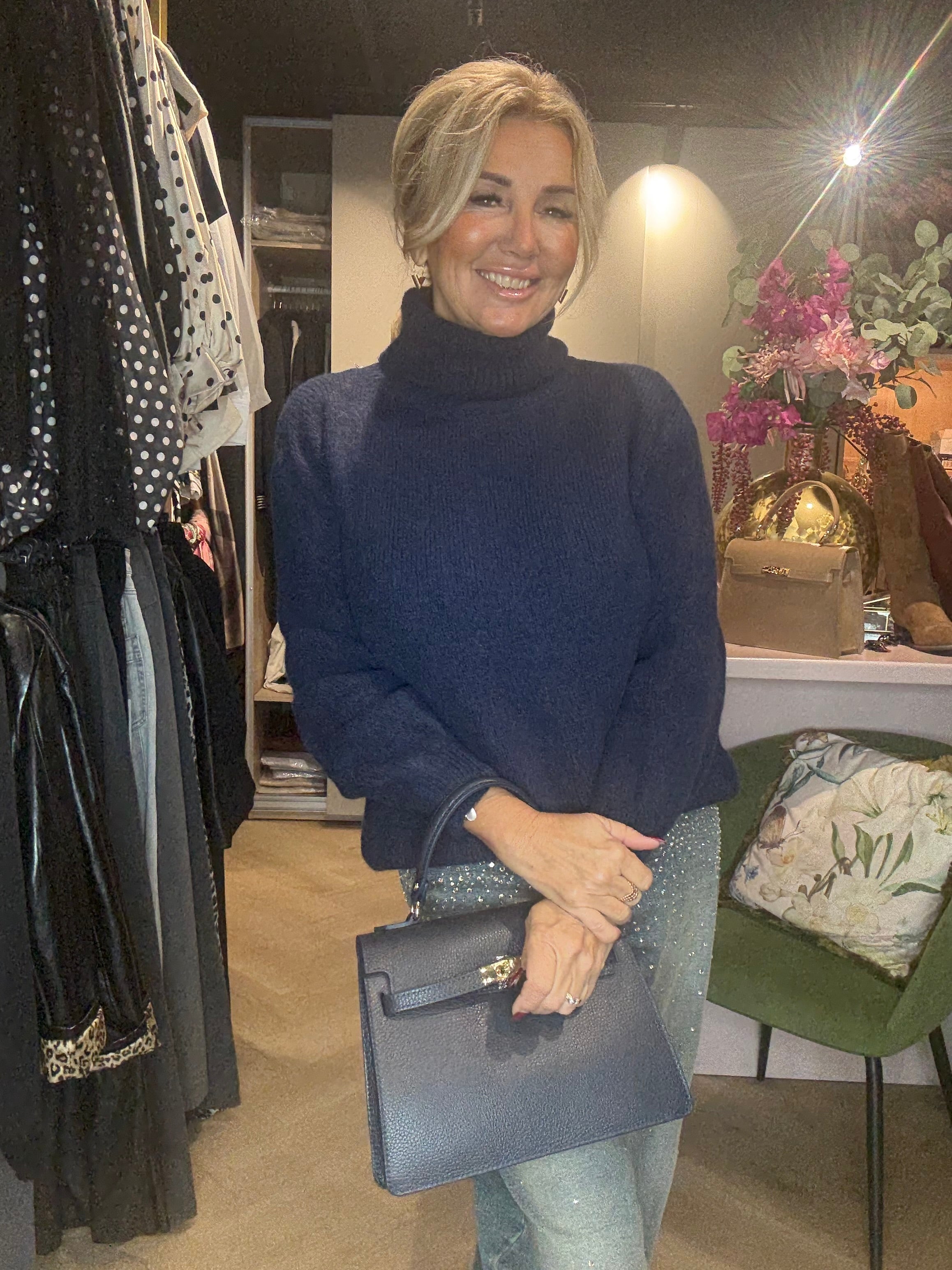 Triple Nine Col Trui Donkerblauw Alpaca