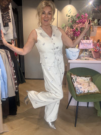 Broek Straight leg Vlinder 🦋creme