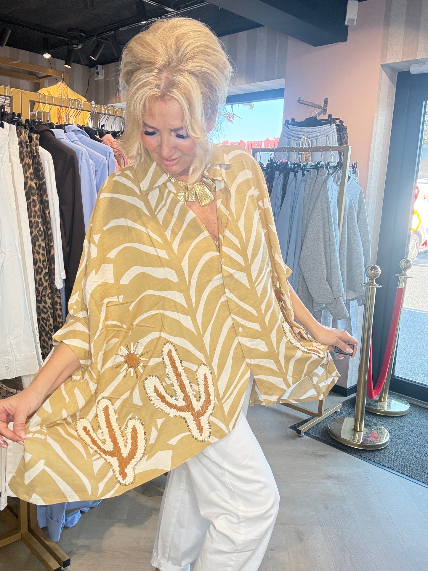 Bluse Boho Kaktus 🌵Camel