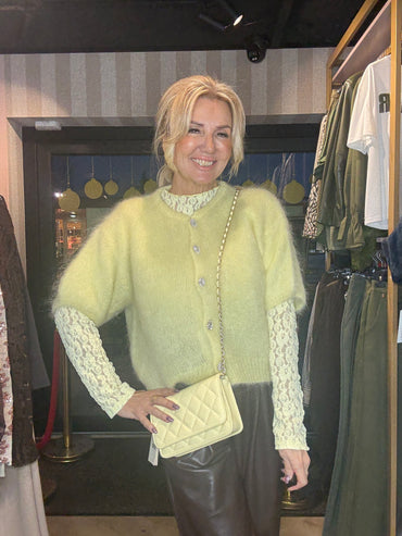 Vestje Mohair Zacht Geel