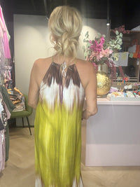 Kleid tay- Färben braun pistazie