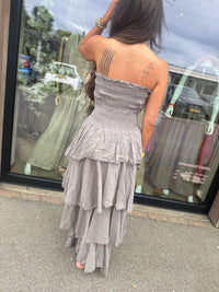 Robe bustier taupe