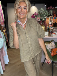 Blouse Linnen Camel