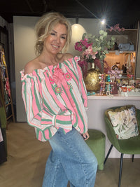 Bluse Sophie Pink Grøn