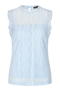 Top Mi Piace Kant MP202486 Mouwloos Licht Blauw