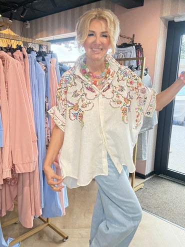 Bluse Floral Dream Ecru