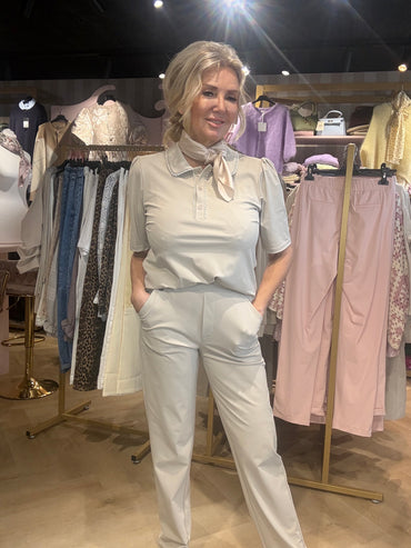 Triple Nine Top TP6941 Beige met Parels