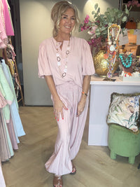 Bluse Poederrose Rose ballonærme