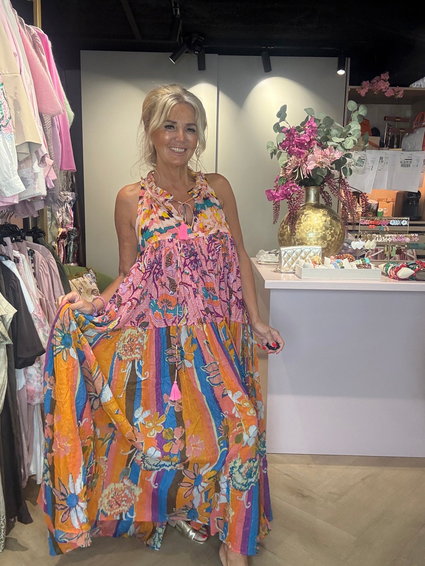 Klänning Boho Chique multifärgad