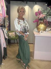 Broek groen ballon lintjes