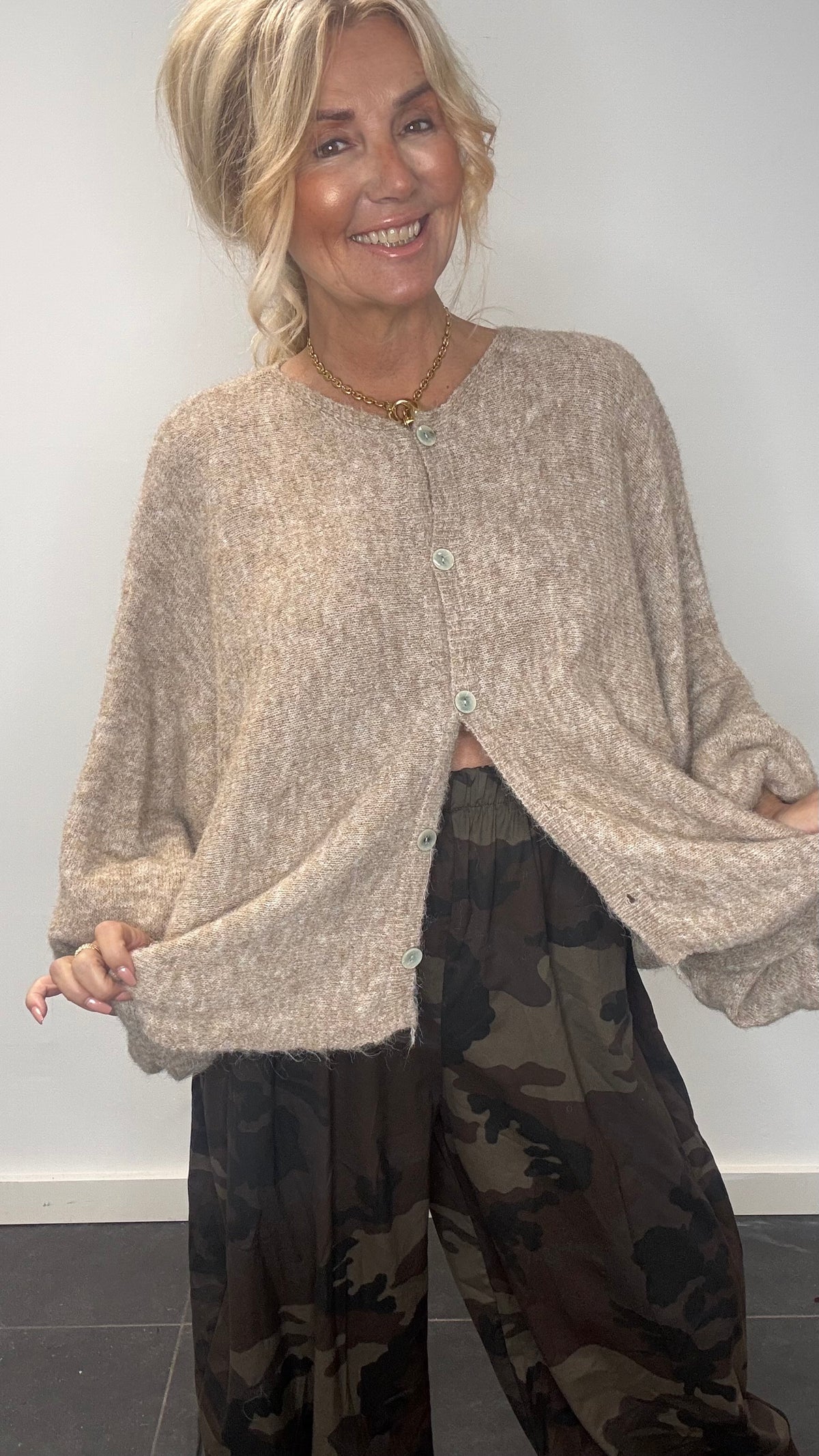 Chaleco reversible camel
