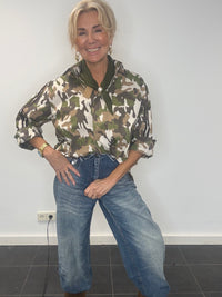 Oversized blus Army carly grön