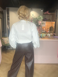 Bluse Weiß mit Ballonärmeln