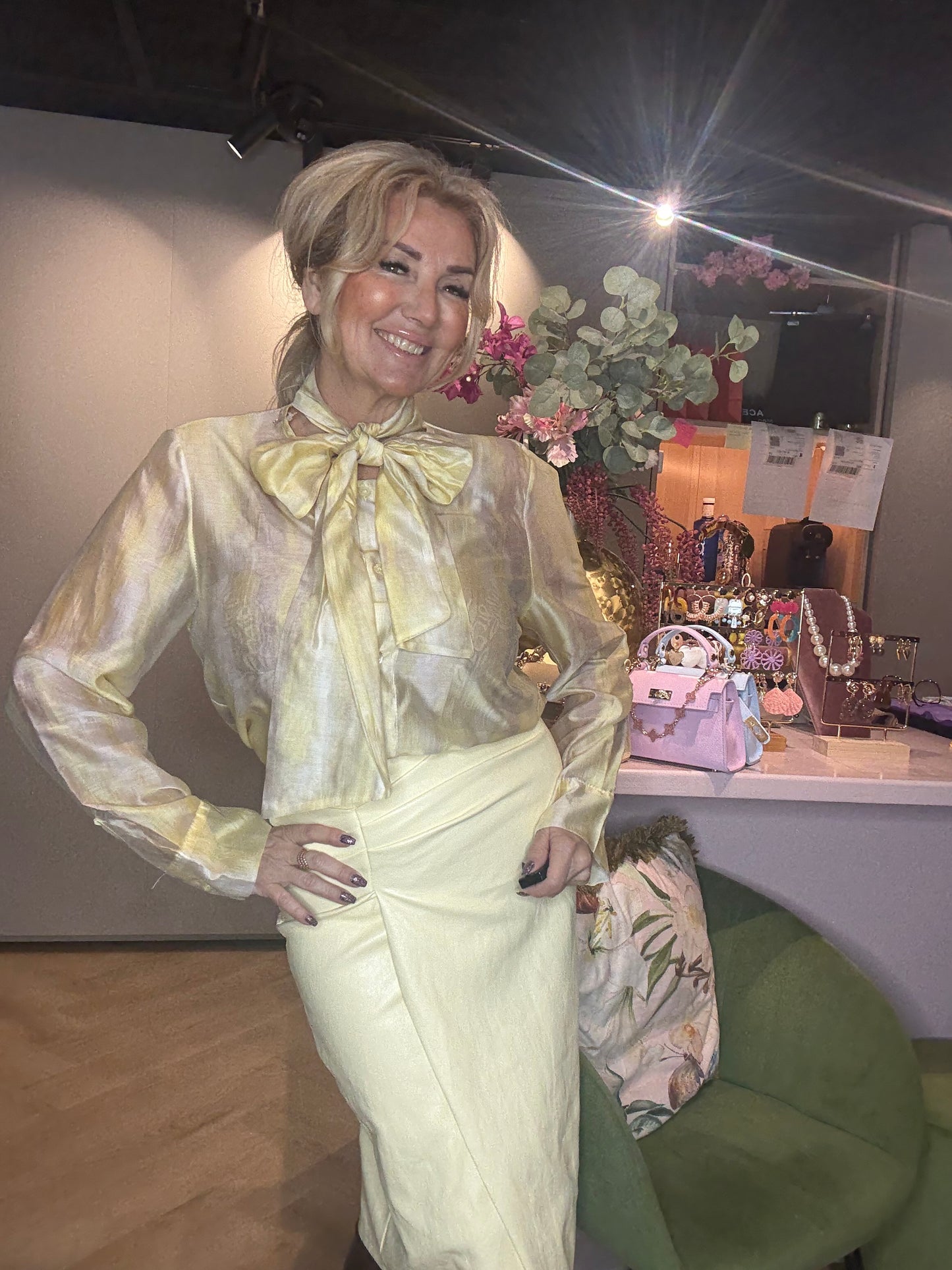 Alida Rok Puh Leatherlook Zacht Geel