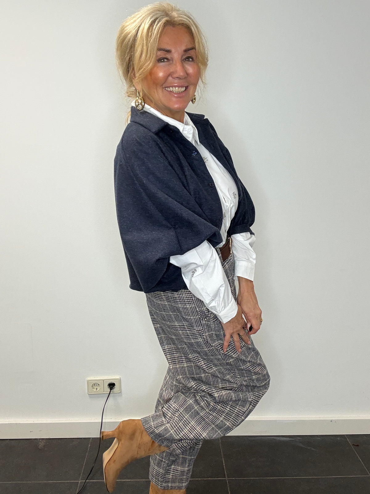 Broek ruit blauw Jenny