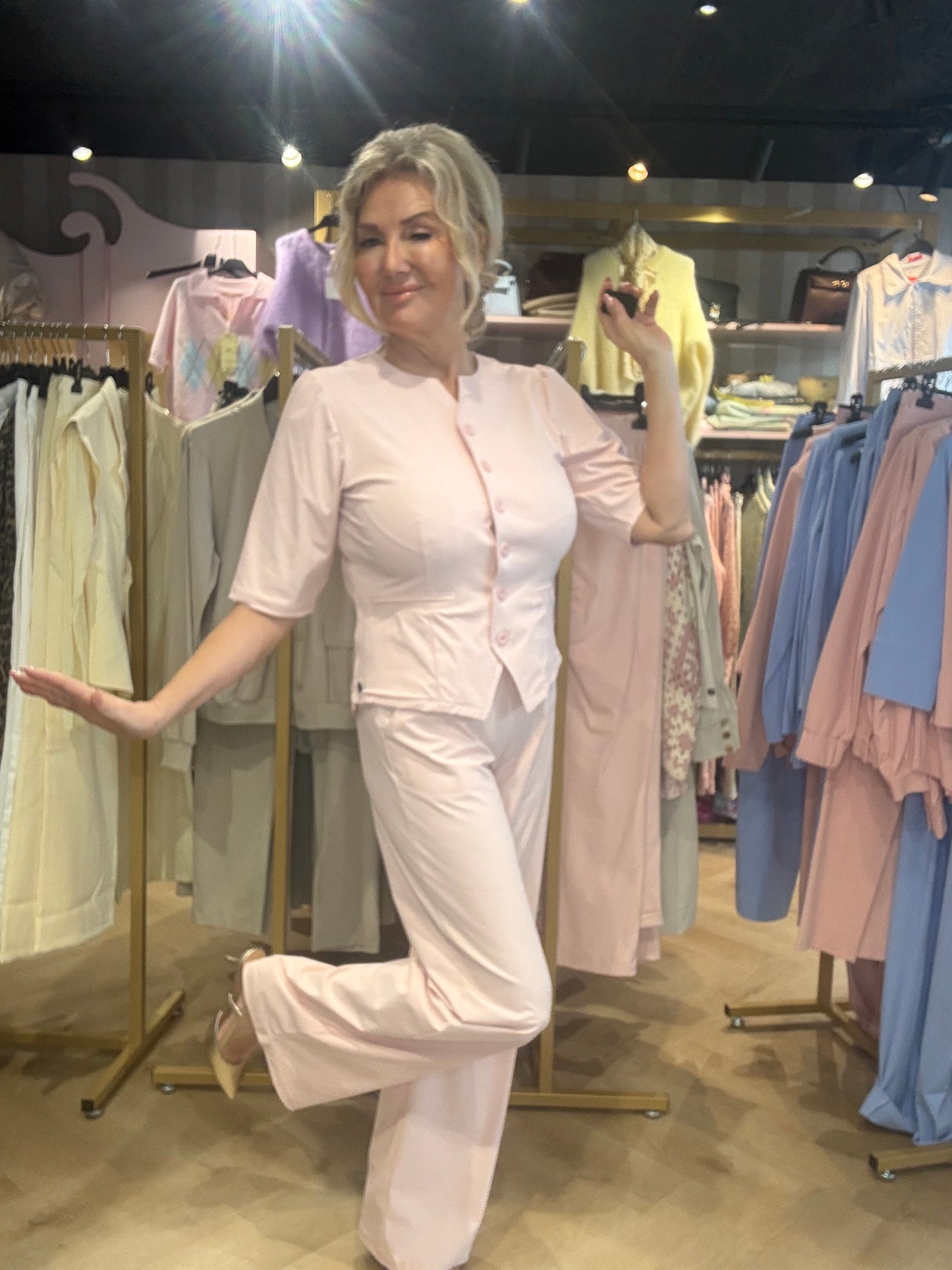 Triple Nine Blazer BLZ3912 Powder pink 🎀Gilet met mouw