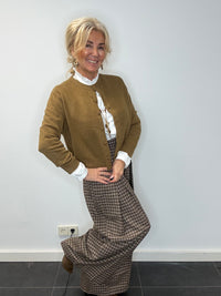 Broek ruitje dubbel plooi
