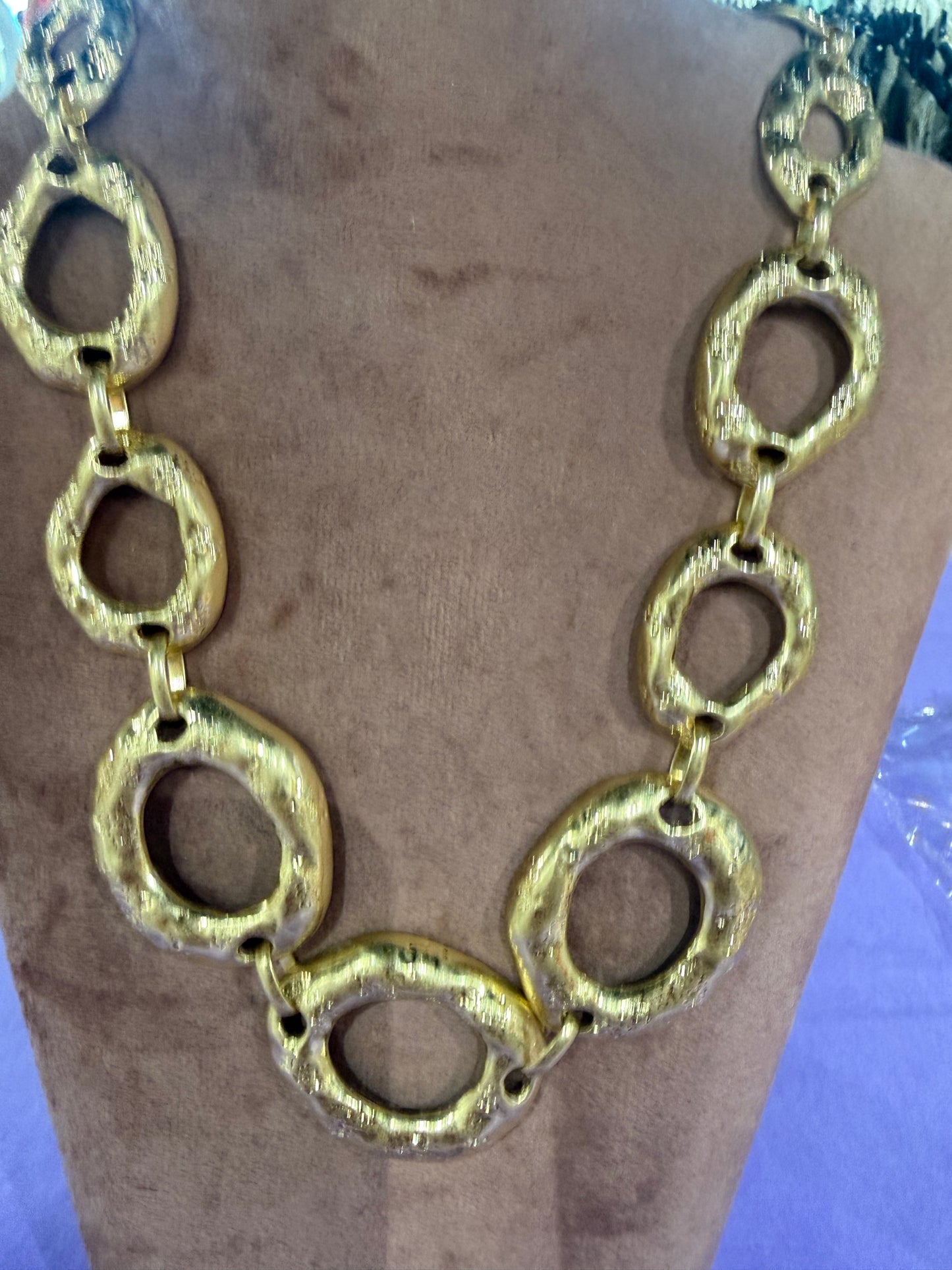 Ketting kort gold dikke ringen 👌