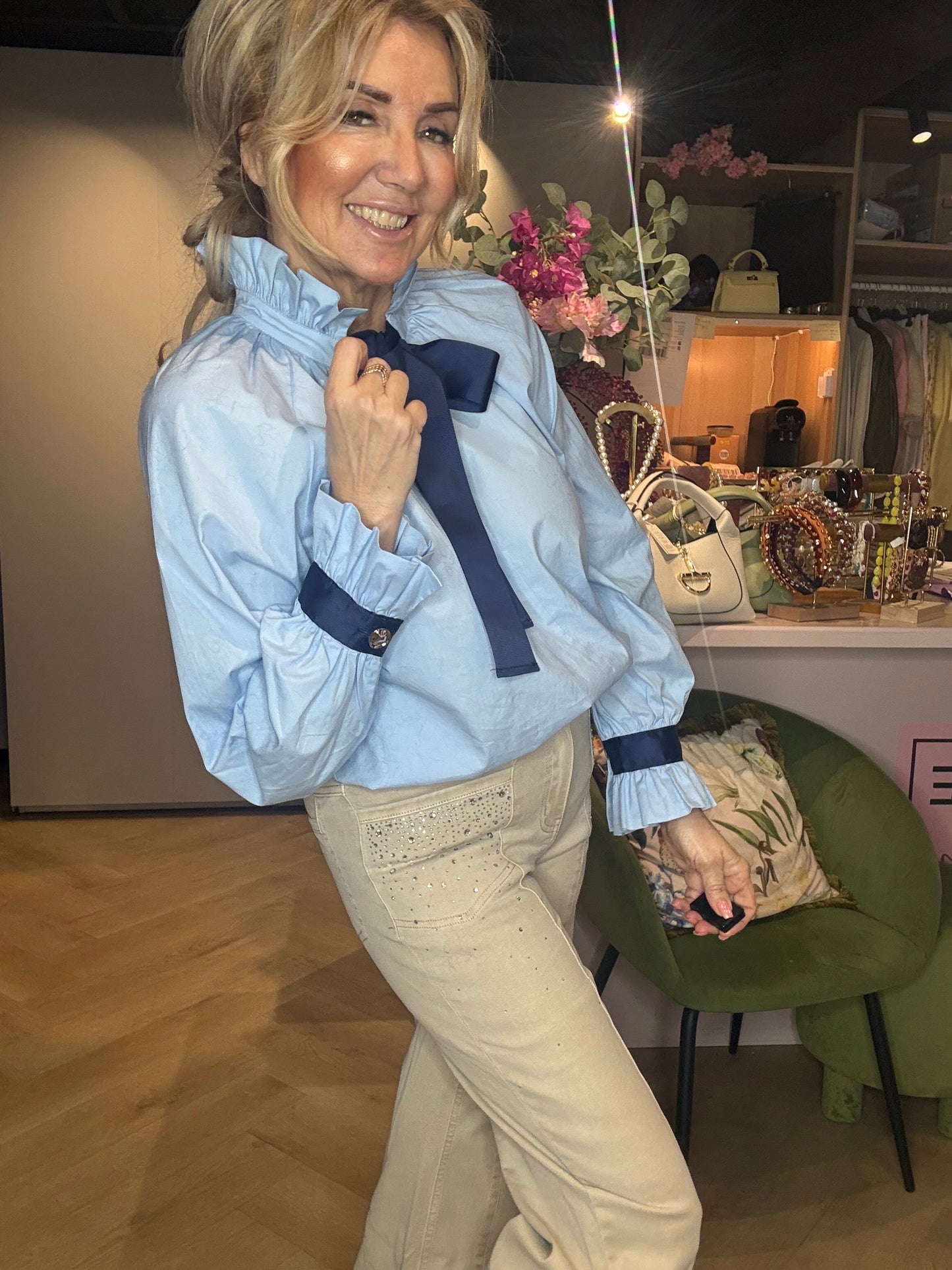 Blouse Blauw Enjoy