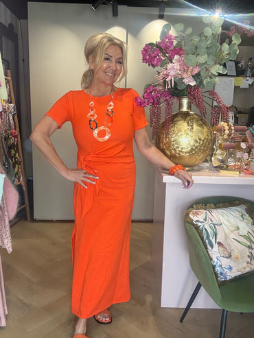 Jurk stretch Oranje