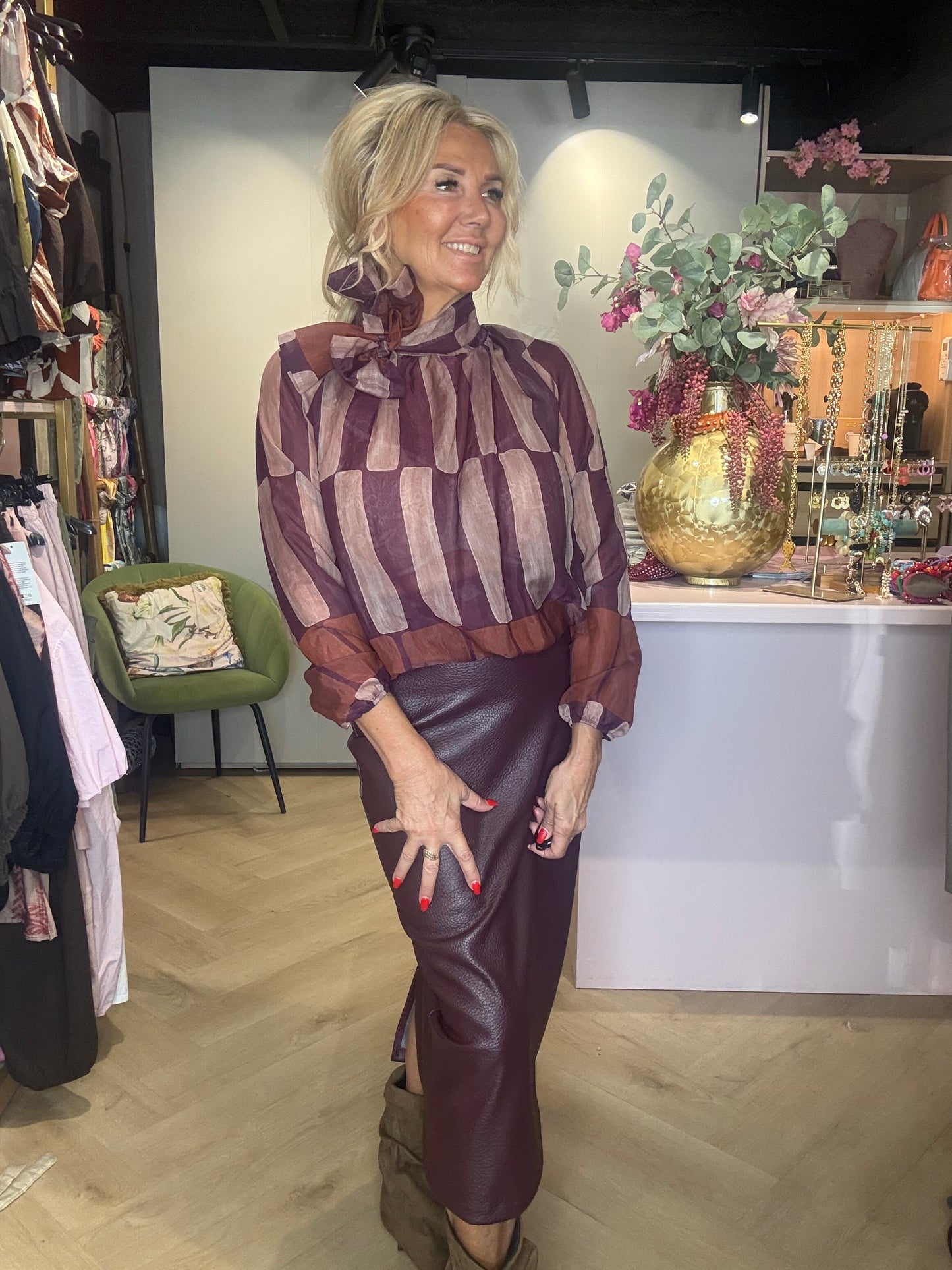 Blouse Tencel aubergine