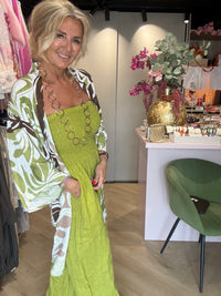 Stropfri linned jumpsuit Matcha grøn