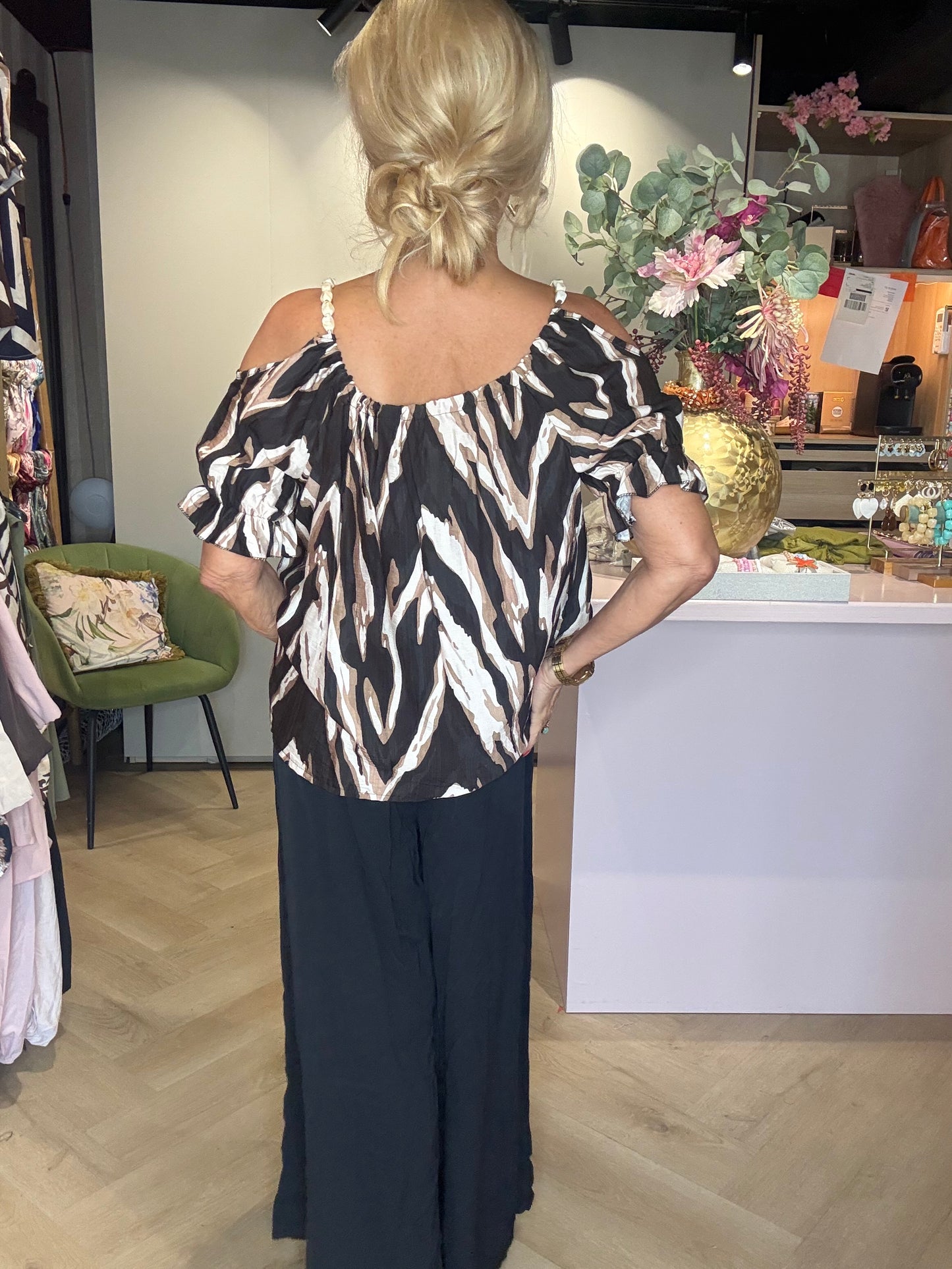 Blouse pencil zwart