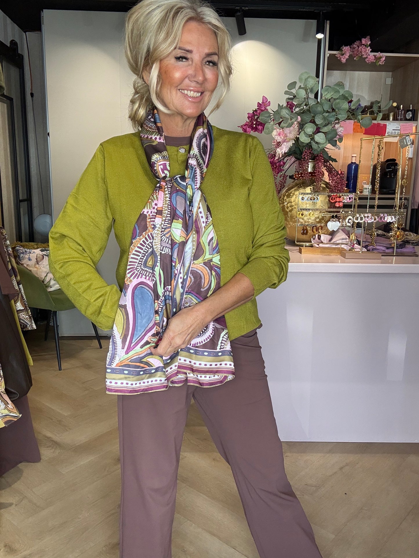 Mi Piace Cardigan Olive Oil – Feinstrickjacke | MP202903