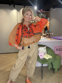 Blouse Oranje Camel