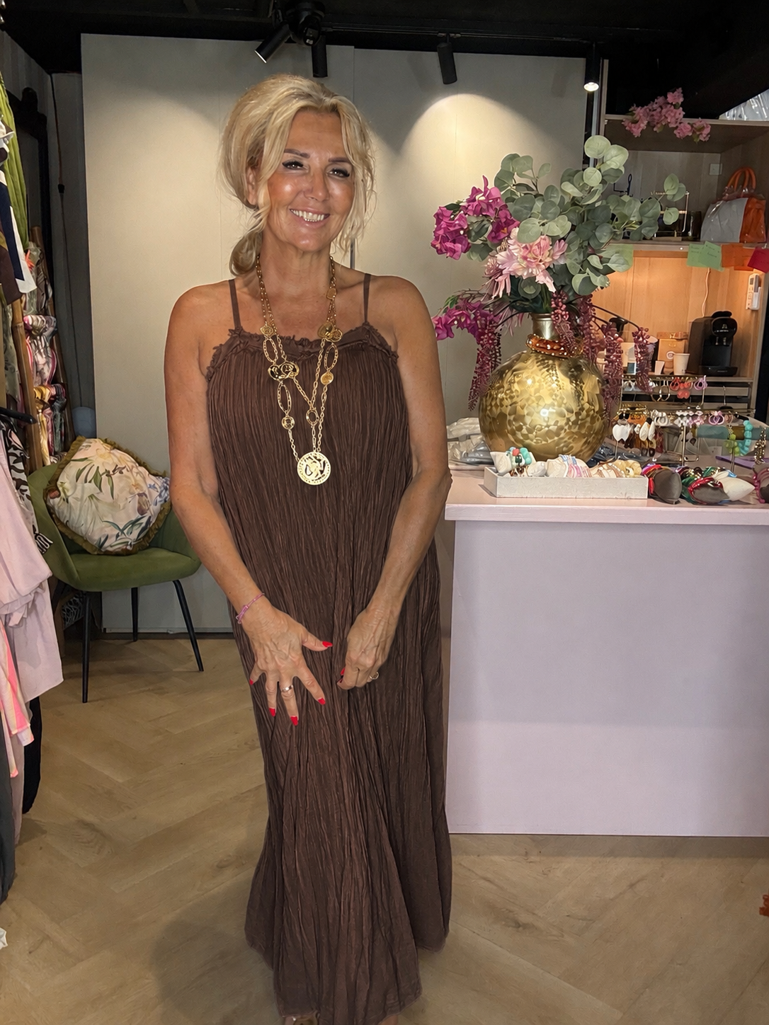 Jurk Mykonos Choco