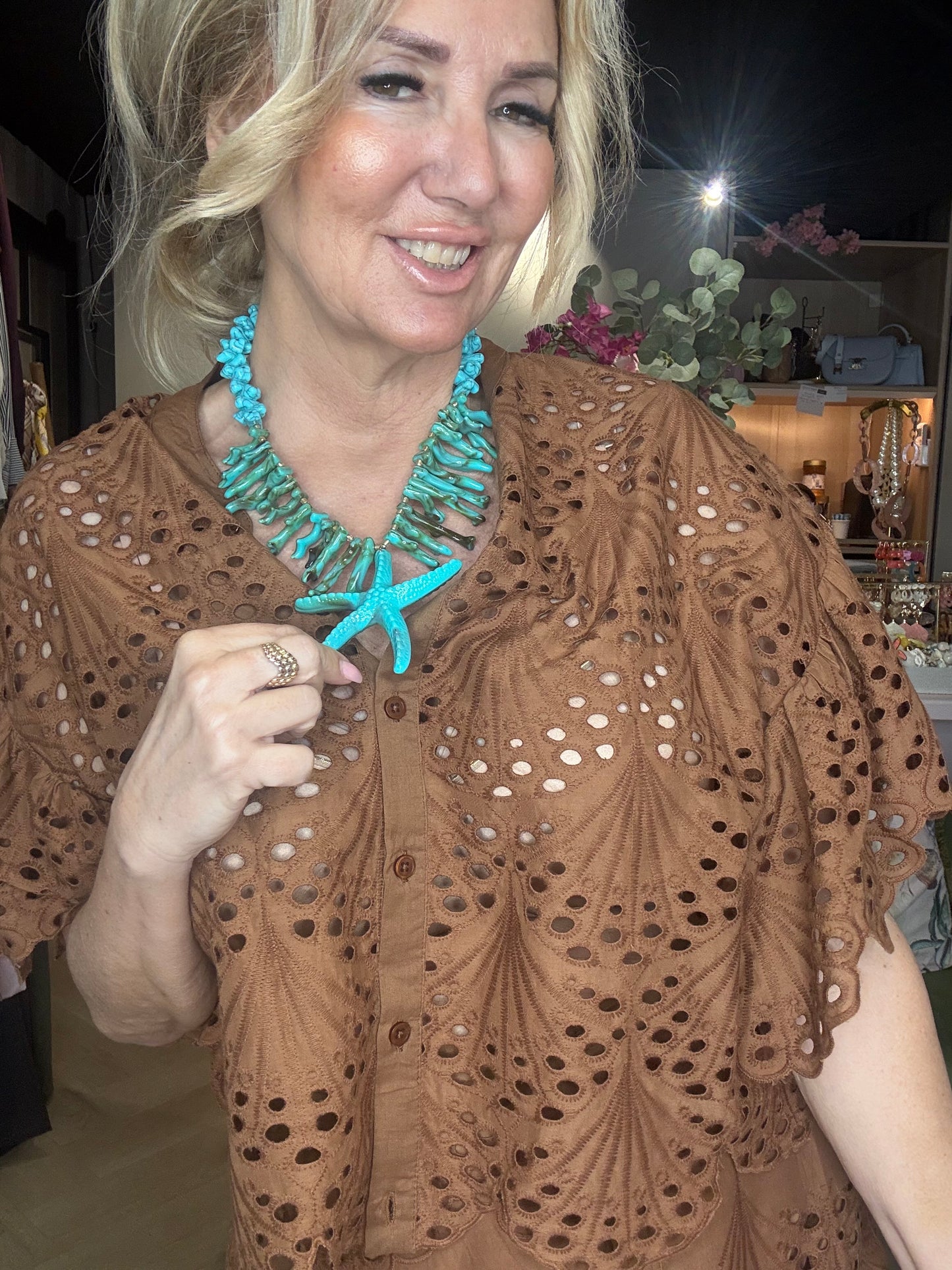 Ketting Turquoise Zeester
