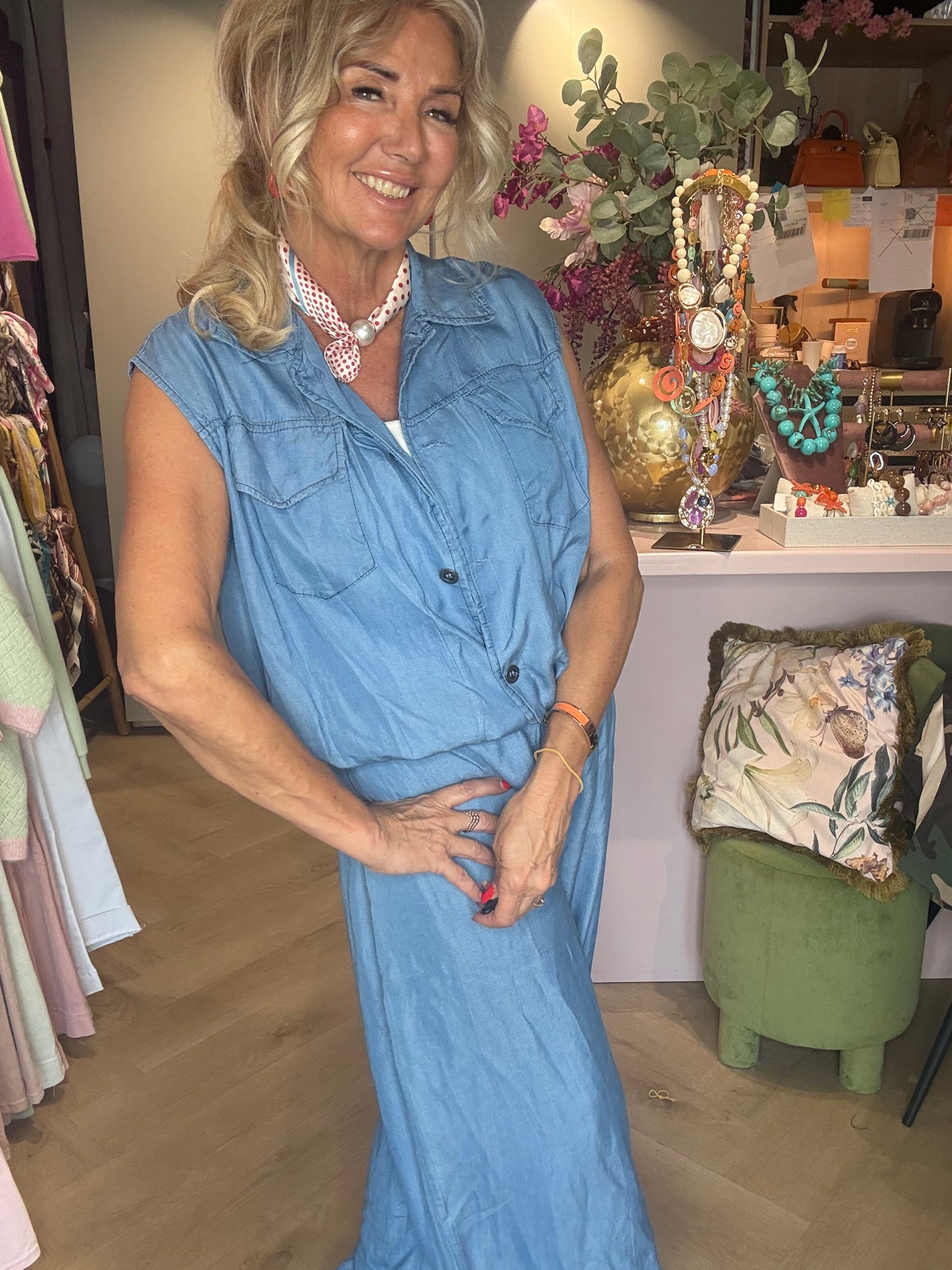 2-delt sæt jeans viskose❌hot trend alert❌