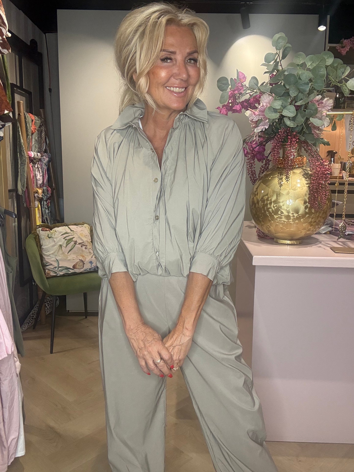 Bluse Jiss Salbeibeige