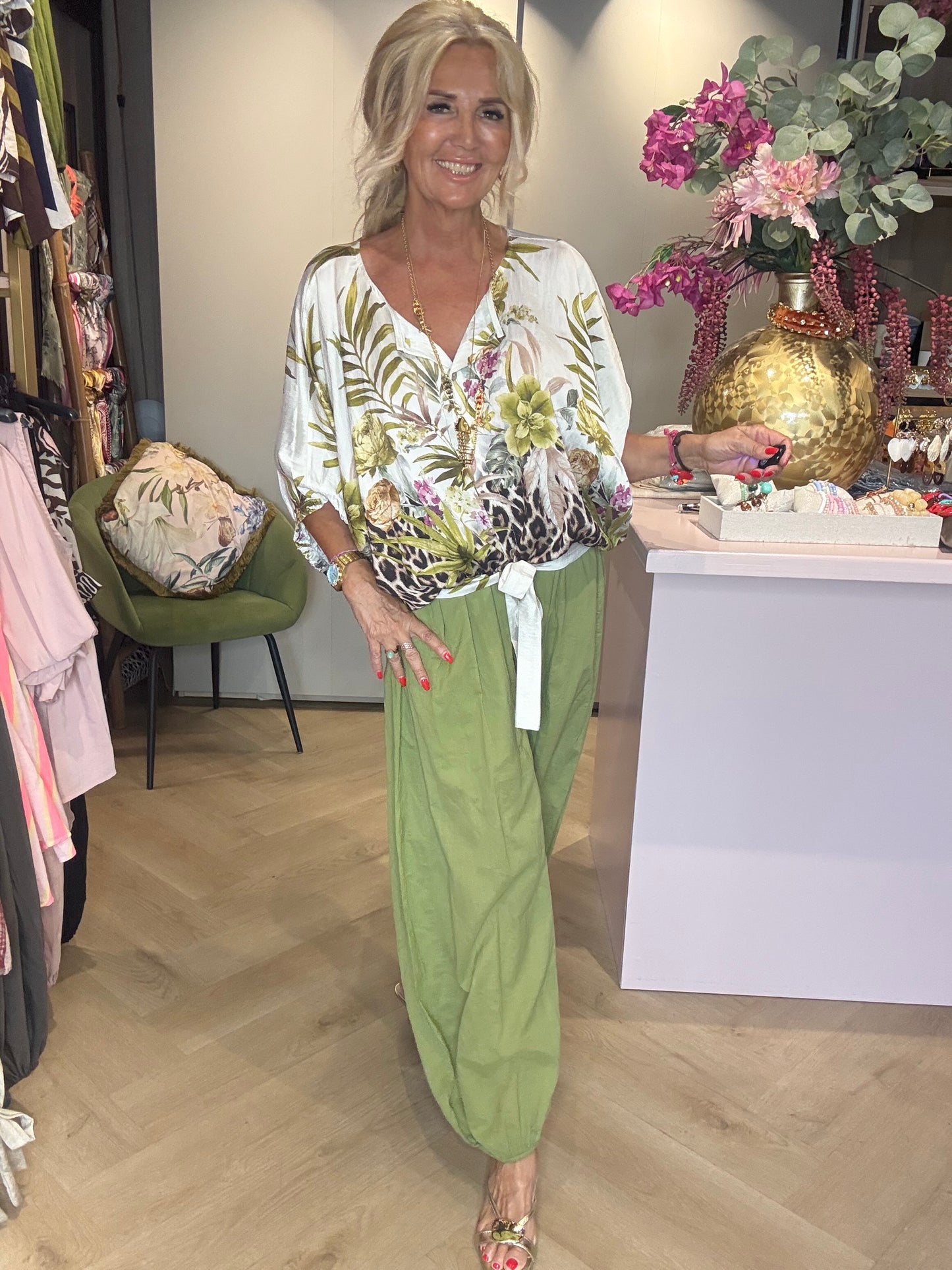 Blouse jungle matcha