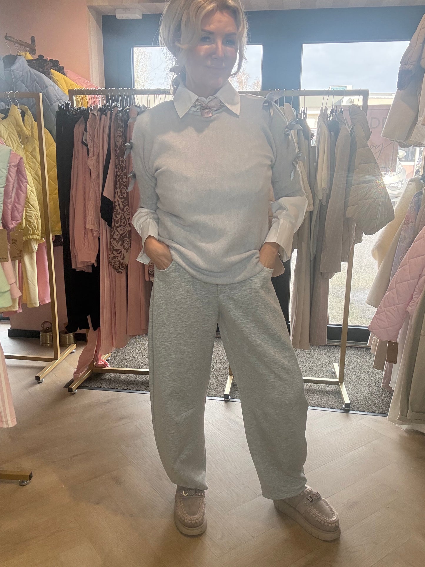 Jog broekje grijs ballon model