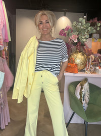 Mi Piace Pantalon Droit Jaune Citron MP202136