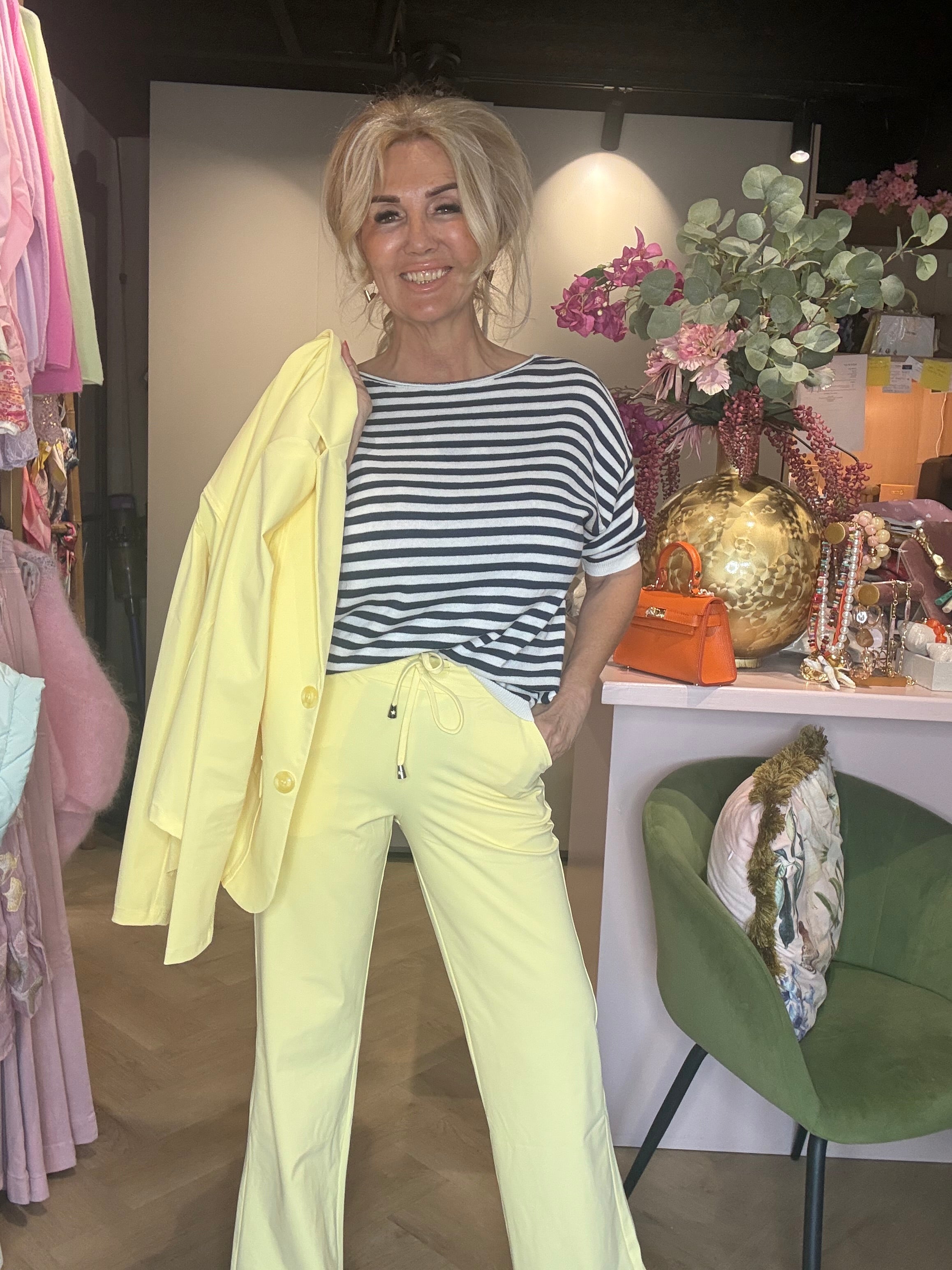 Mi Piace Bukser Straight Lemon Yellow MP202136