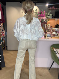 Broek Pearl Beige Stretch