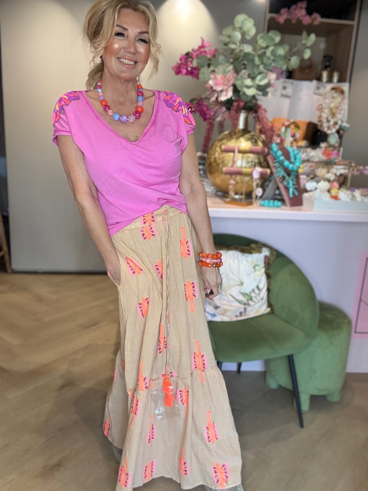 T-shirt Live Pink
