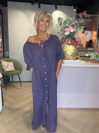 Robe Malany en lin violet