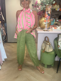 Broek Harem Ballon Model Matcha green