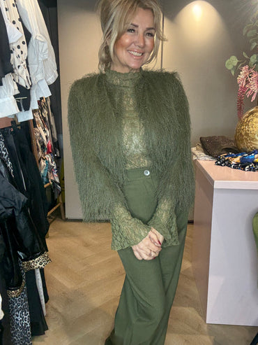 Lace top Groen Amber