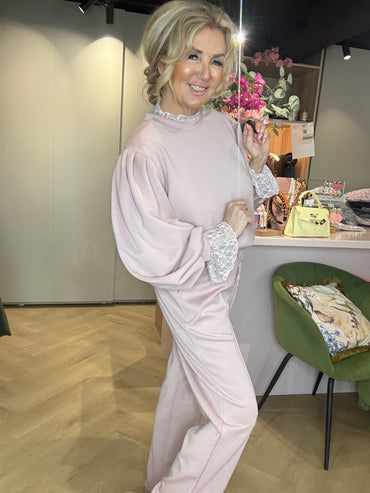 Comfy Pak Ballon mouw Poederrose