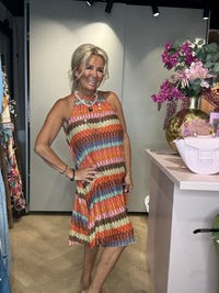 Dress Multicolor🌈 Halter Model
