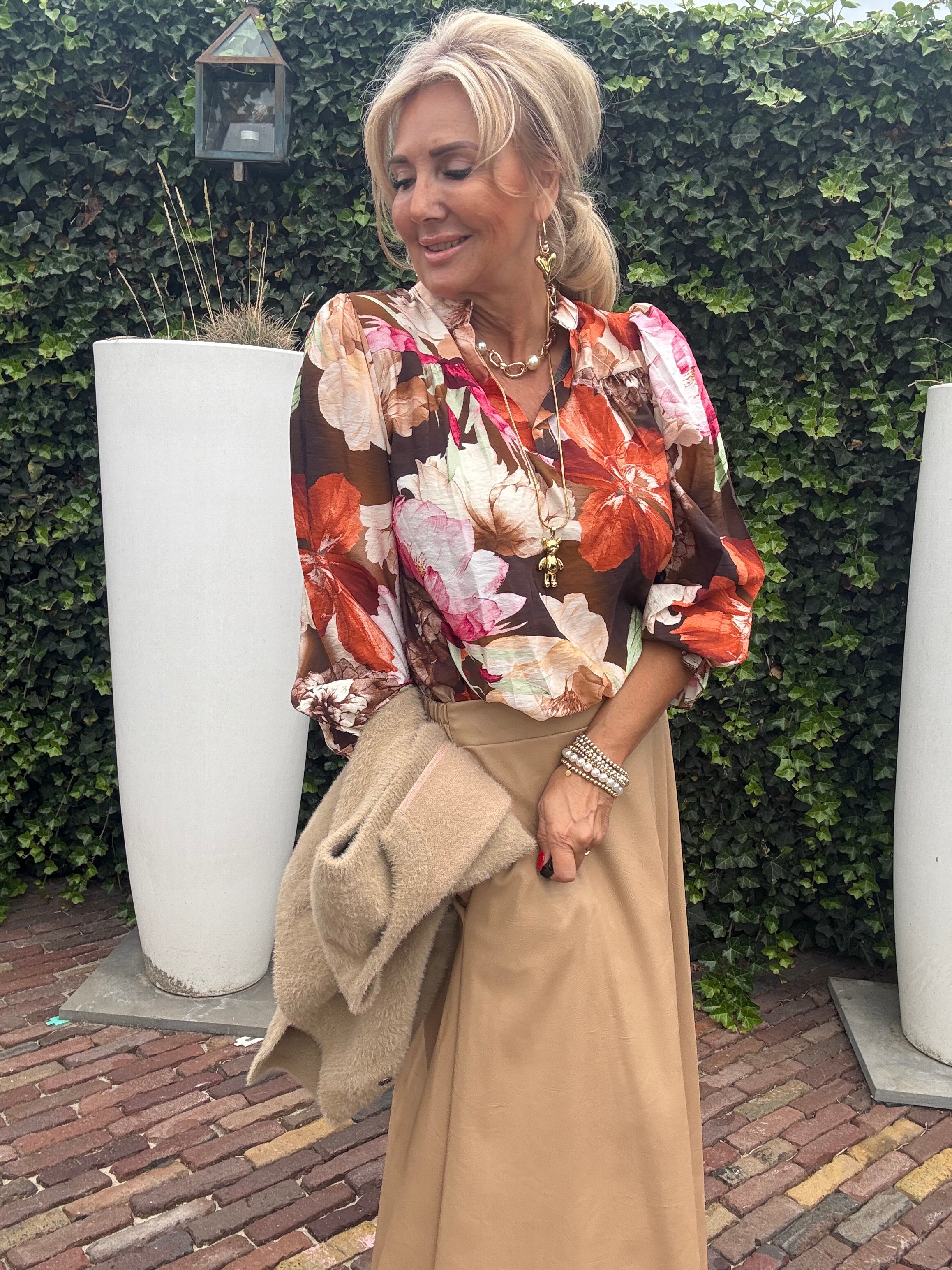 Blouse Flower Bruin