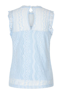 Top Mi Piace Kant MP202486 Mouwloos Licht Blauw